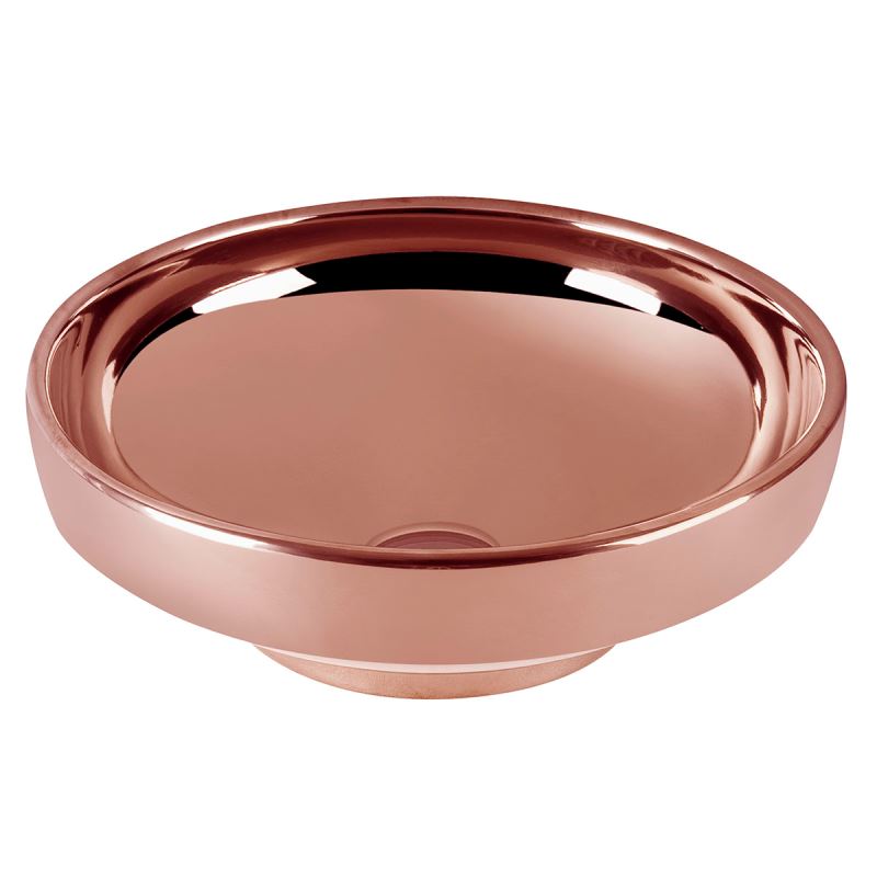 Water Jewels BowlWithout Tap Hole, Without Overflow Hole, 40 cm, Copper