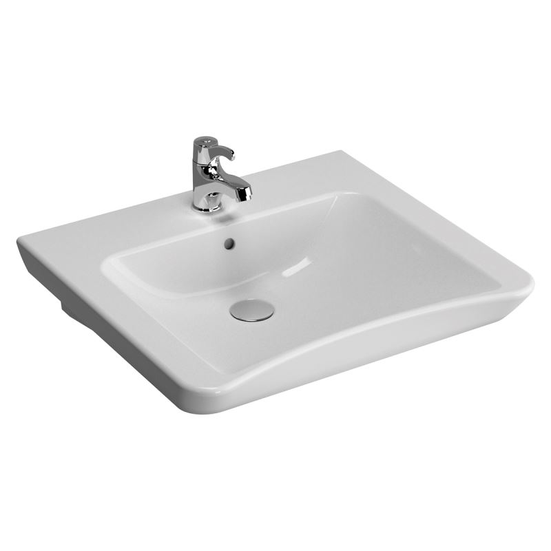 S20 Standard WashbasinWith Tap Hole, With Overflow Hole, 60 cm, White
