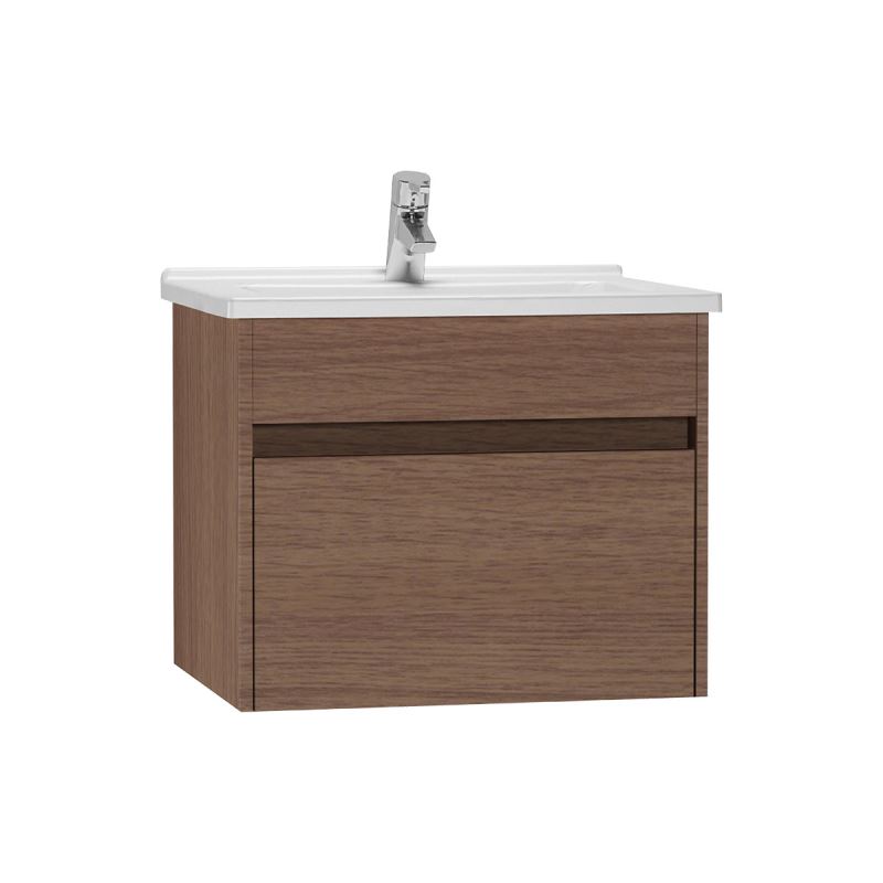 S50 Washbasin Unit60 cm, with 1 drawer, Dark Oak
