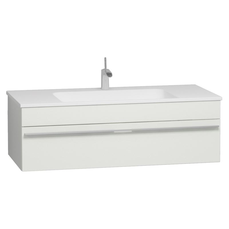 System Infinit Washbasin UnitIncluding Infinit Washbasin, 120 cm, High Gloss White