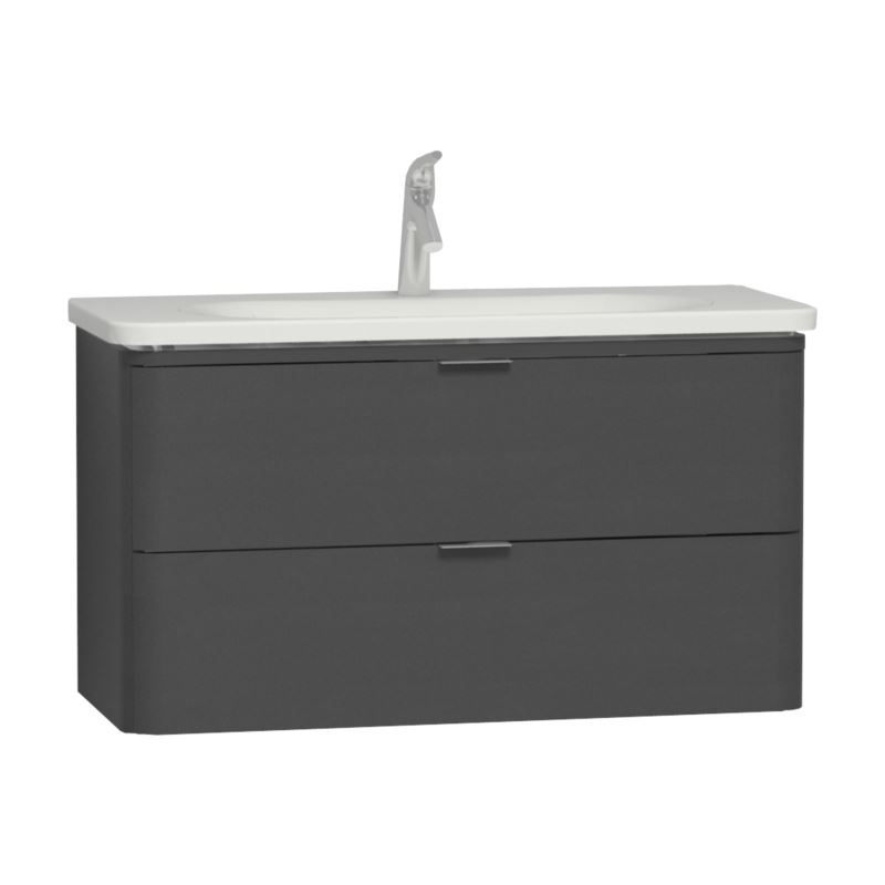 Nest Trendy Washbasin Unit100 cm, High Gloss Anthracite, compatible with 5687 washbasin