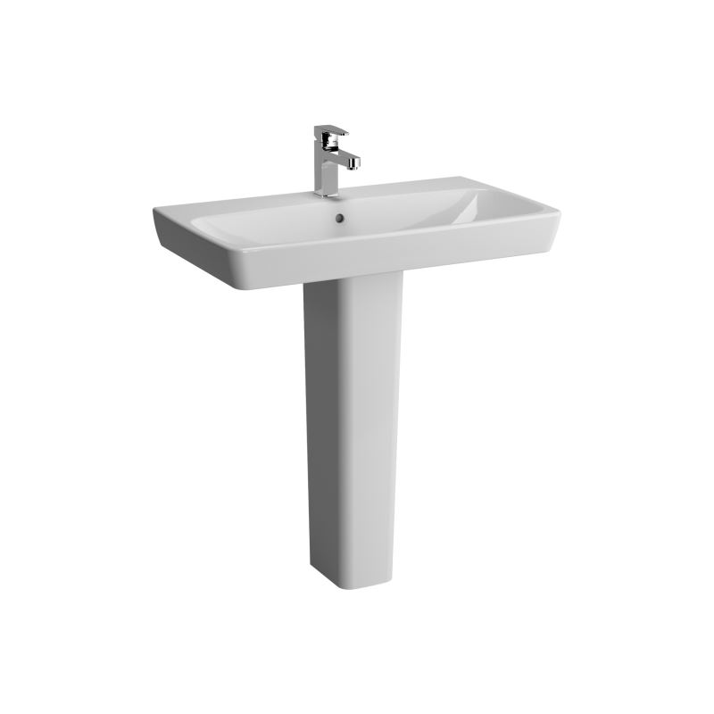 M-Line Standard WashbasinWith Tap Hole, With Overflow Hole, 80 cm, White