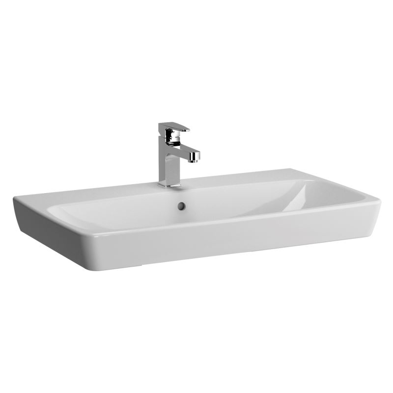 M-Line Standard WashbasinWith Tap Hole, Without Overflow Hole, 80 cm, White