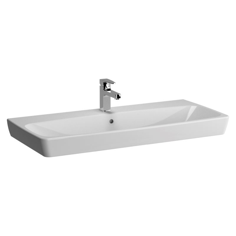 M-Line Standard WashbasinWith Tap Hole, Without Overflow Hole, 100 cm, White