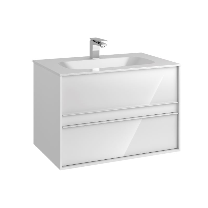 M-Line Infinit Washbasin Unit80 cm, High Gloss White