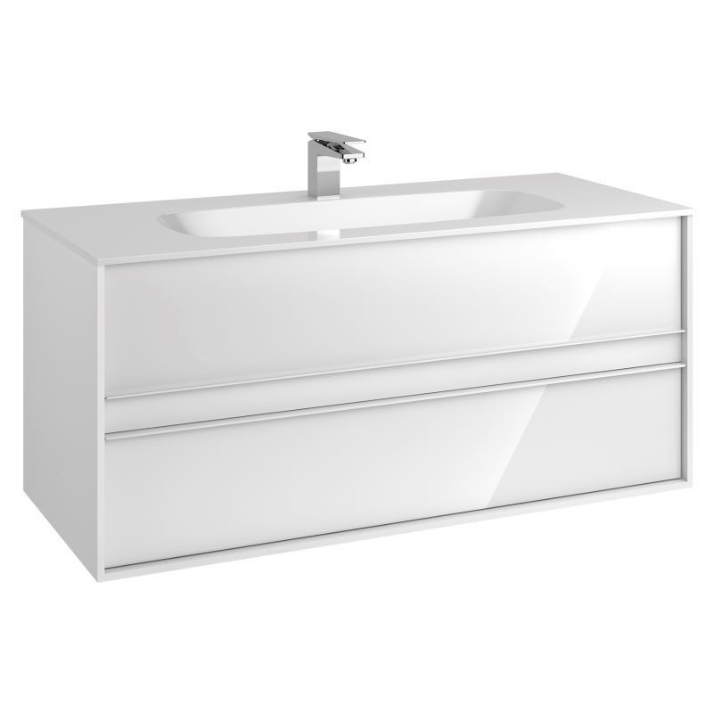 M-Line Infinit Washbasin Unit120 cm, High Gloss White