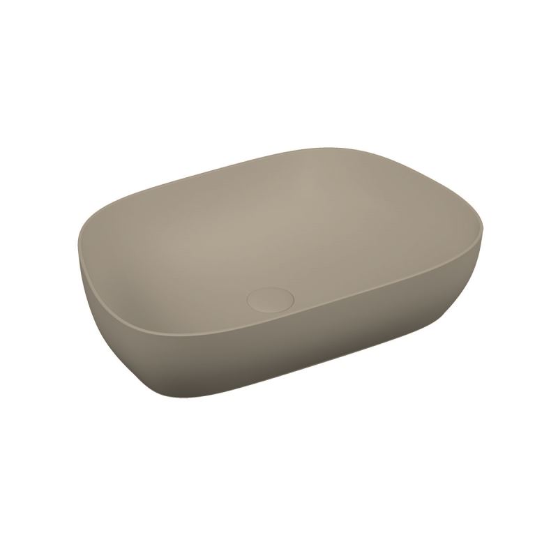 Outline BowlWithout Tap Hole, Without Overflow Hole, 63 cm, Matte Taupe