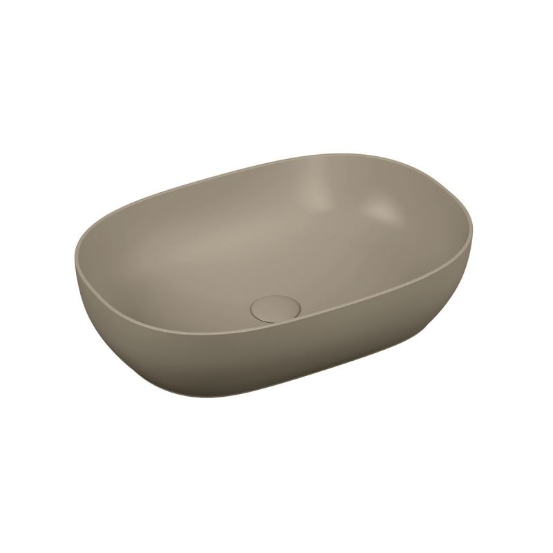 Outline BowlWithout Tap Hole, Without Overflow Hole, 60 cm, Matte Taupe