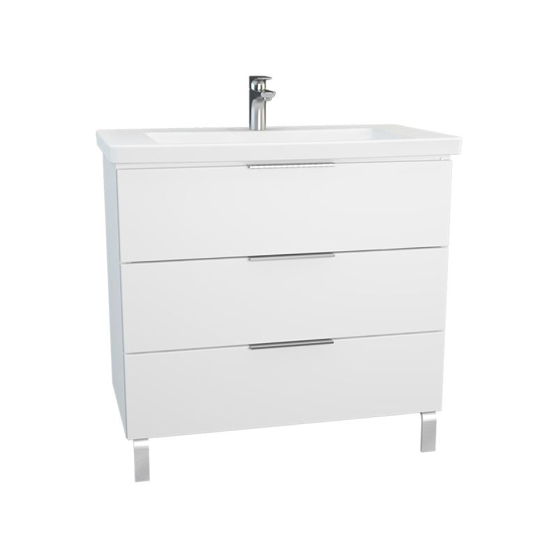 Ecora Washbasin Unit95 cm, High Gloss White