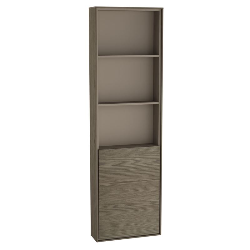Voyage Tall Unit45 cm, with 1 Door, Planked Sand & Taupe, Right