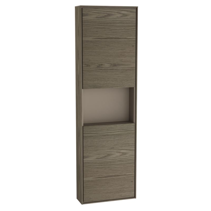 Voyage Tall Unit45 cm, with 2 Doors, Planked Sand & Taupe, Right