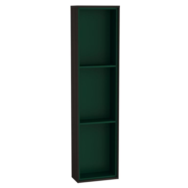 Voyage Small Unit30 cm, 2 Shelves, Vertical, Flamed Grey & Forest Green