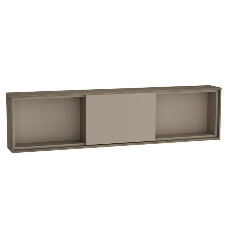 Voyage Small Unit120 cm, 2 Shelves, Horizontal, Planked Sand & Taupe