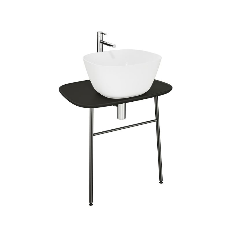 Plural Washbasin Unit70 cm, Wall-Hung, Low, Matte Black