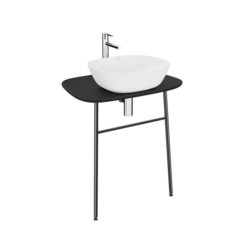 Plural Washbasin Unit70 cm, Wall-Hung, High, Matte Black