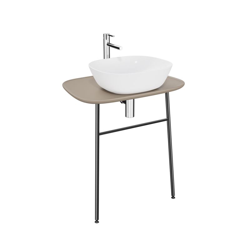 Plural Washbasin Unit70 cm, Wall-Hung, High, Matte Mink