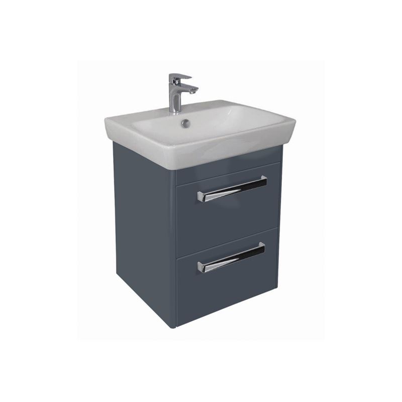 M-Line Washbasin Unit60 cm, with 2 drawers, High Gloss Anthracite