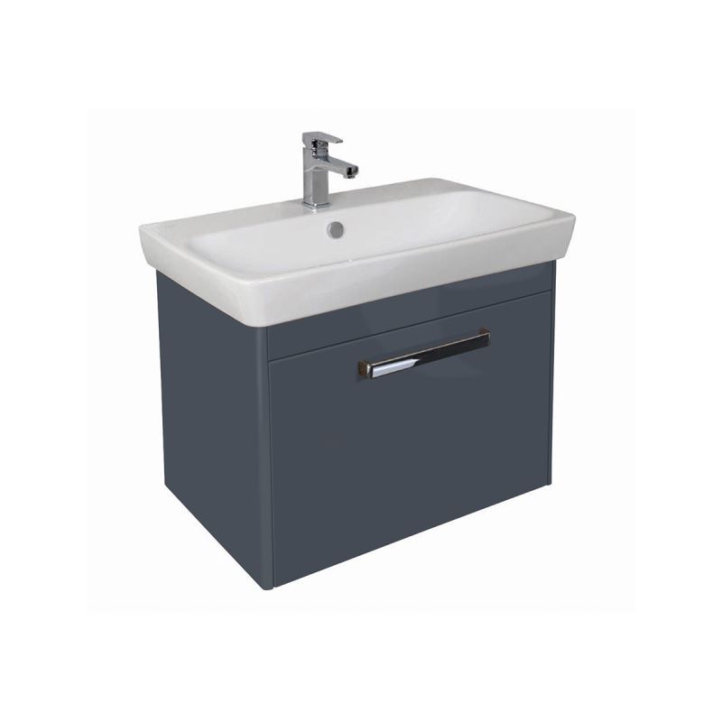 M-Line Washbasin Unit80 cm, with 1 drawer, High Gloss Anthracite