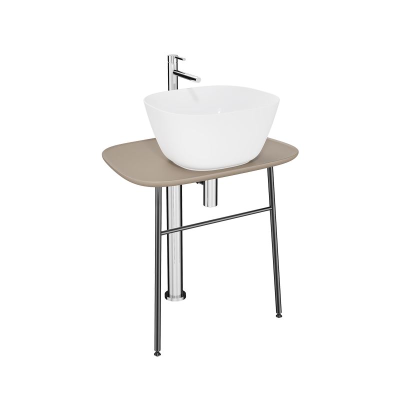 Plural Free-Standing Washbasin Unit70 cm, Low, Matte Mink