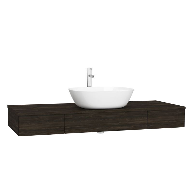 Origin Vanity UnitElm, 120cm, soft-closing drawer, centre washbasin position,
