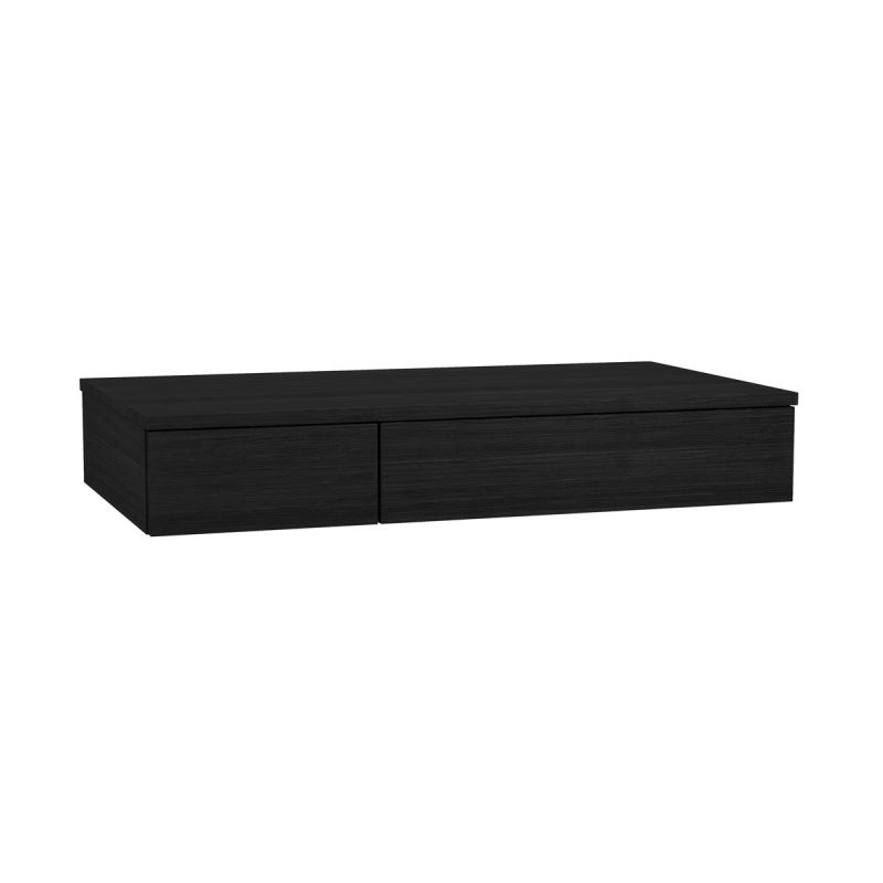 Origin Side Unit Patterned Black Oak, 90cm, right soft closing drawers