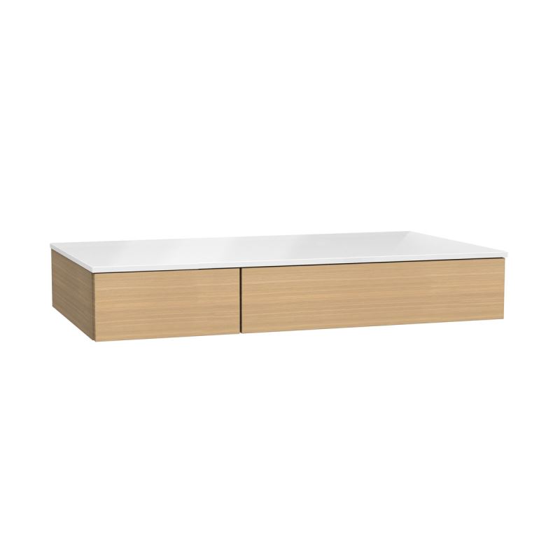 Origin Side UnitFlat Oak, 90cm, right soft-closing drawer