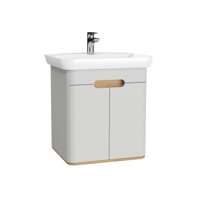 Sento Matt Light Grey Washbasin Unit - 65 cm