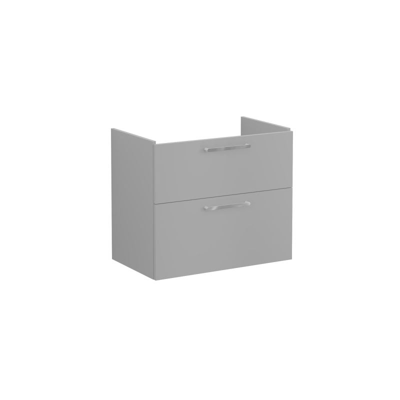 Root Flat Washbasin Unit80cm, Matt Rock Grey, with two drawers