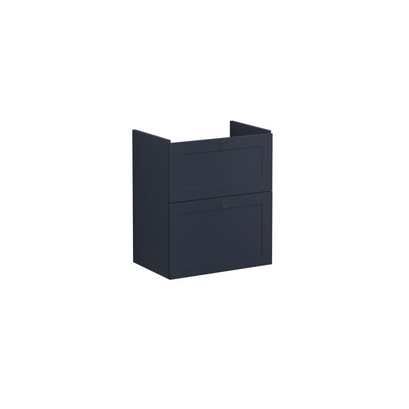 Root Classic Washbasin Unit60cm, compact, Matt Dark Blue, with two drawers