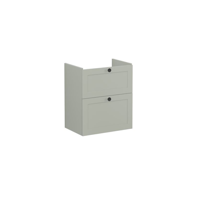 Root Classic Washbasin Unit60cm, compact, Matt Retro Green, with two drawers