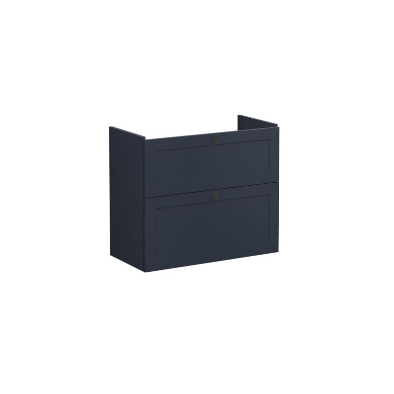 Root Classic Washbasin Unit80cm, compact, Matt Dark Blue, with two drawers