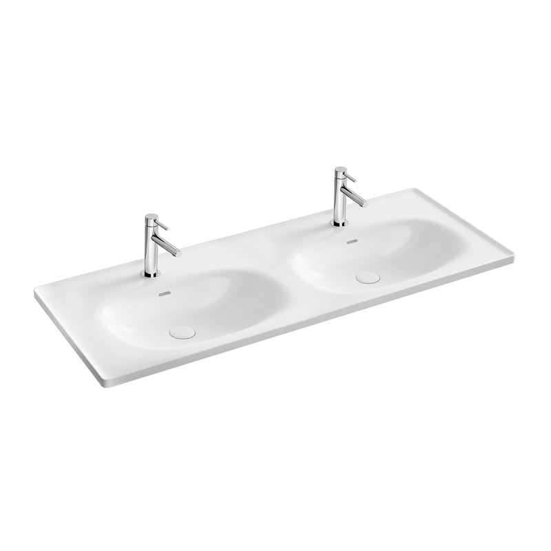 Equal Vanity WashbasinWith Tap Hole, With Overflow Hole, 130 cm, White
