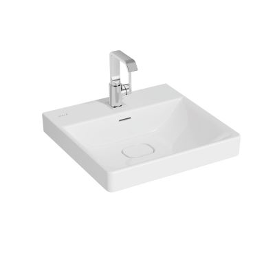 Square washbasin, 50cm 1TH, with OF