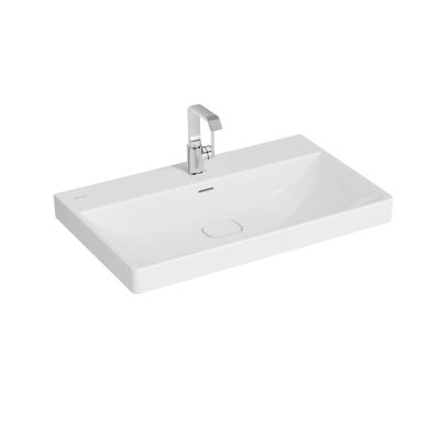 Rect. washbasin, 80x47cm 1TH, with OF