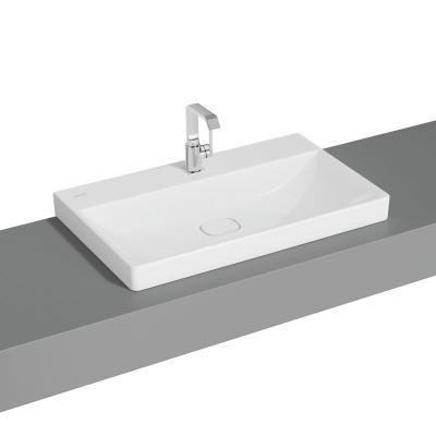 Rect. c.top washbasin, 80cm 1TH, w/o OF