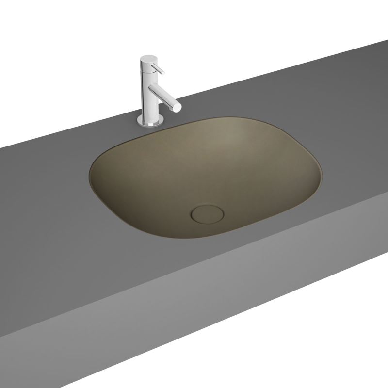 Plural Square Undercounter BowlWithout Tap Hole, Without Overflow Hole, 45 cm, Matt Mink