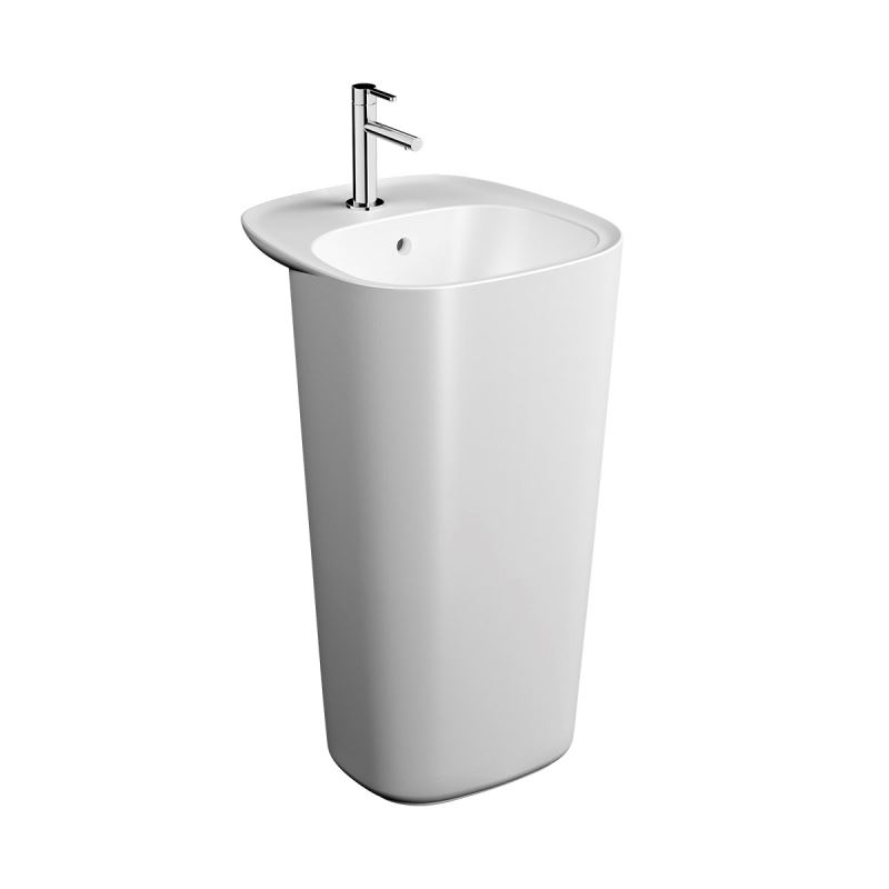 Plural Monoblock WashbasinWith Tap Hole, With Overflow Hole, 50 cm, Matte White